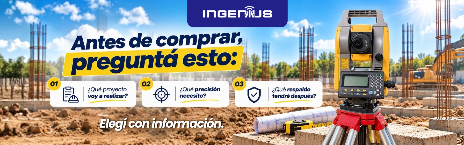Antes de comprar tu estación total, pregúntate: qué proyecto vas a realizar, qué precisión necesitas y qué respaldo tendrás después. Elige con información – INGENIUS Nicaragua
